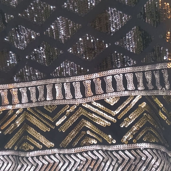 Express Black Metallic Embellished Mini Skirt - Picture 5 of 10